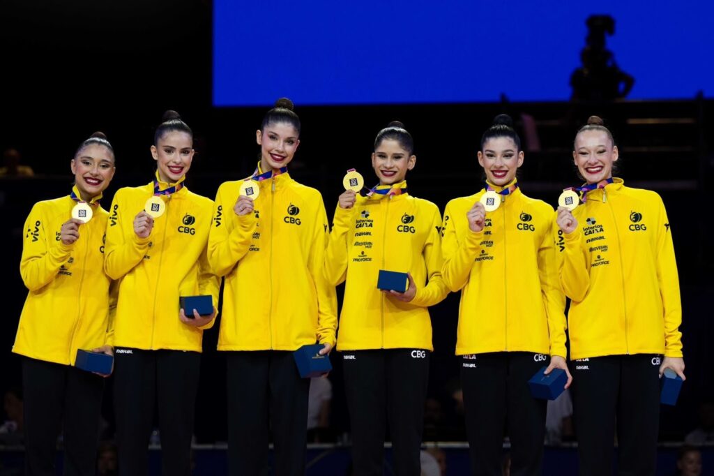 Brasil faz história com dois ouros no Mundial de Ginástica Rítmica, com destaque para as paranaenses